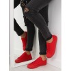 Červené dámske športové topánky na šnurovaním