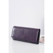Kožená fialová dámská peněženka s ozdobou