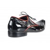 Pánske kožené extravagantné topánky čierne PT066
