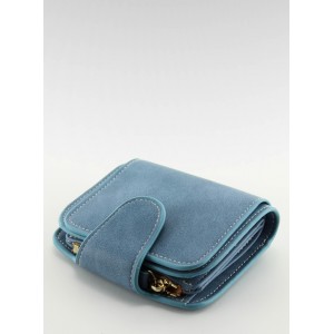 Malé dámské peněženky do kapsy v modré barvě s chlopní