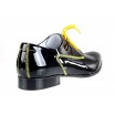 Pánske kožené extravagantné topánky čierne PT070
