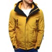 Jarní sportovní bunda pro pány v žluté barvě s kapsami na zip