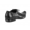 Pánske kožené extravagantné topánky čierne PT126