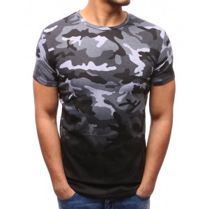 Stylová pánská trička a ARMY vzorem šedé barvy