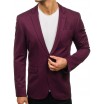 Luxusní pánské sako ve fialové barvě slim fit