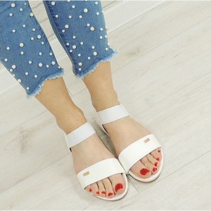 Letní dámské sandály bílé barvy na leto
