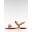 Pohodlné dámské sandály růžové barvy