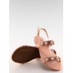 Pohodlné dámské sandály růžové barvy