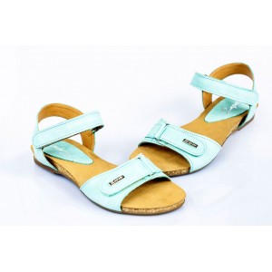 Dámské kožené sandály modré DT080