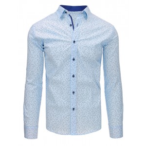 Košile se vzorem v modré barvě