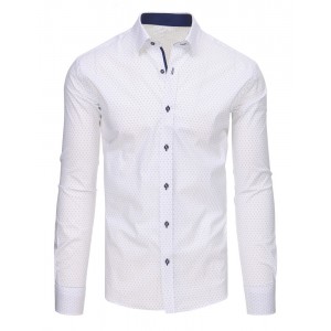 Pánské košile se vzorem bílé barvy