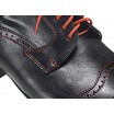 Pánske kožené společenské boty černé 534