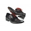 Pánske kožené společenské boty černé 534