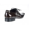 Pánské kožené společenské boty hnědo / černé 515