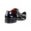 Pánské kožené společenské boty lesklé černé 509