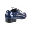 Pánské kožené společenské boty lesklé modré 481