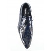 Pánské kožené společenské boty lesklé modré 479
