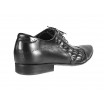 Pánské kožené společenské boty černé 463