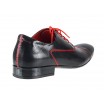 Pánské kožené společenské boty černé 444