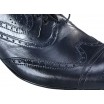 Pánské kožené společenské boty tmavomodré PT157