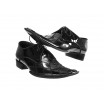 Pánské kožené extravagantní boty černé ID: 568