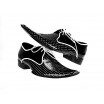 Pánské kožené extravagantní boty černé ID: 567