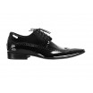Pánské kožené společenské boty lesklé černé ID: 561