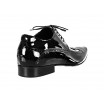 Pánské kožené společenské boty lesklé černé ID: 561