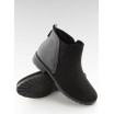 Kotníkové boty v černé barve