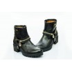  Dámské kožené boty černé DT452