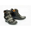 Dámské kožené boty černé DT224
