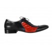 Pánské kožené společenské boty modro-červené ID: 573