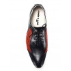 Pánské kožené společenské boty modro-červené ID: 573