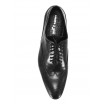Pánské kožené společenské boty lesklé černé ID:603
