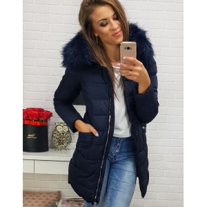 Dámské zimní bundy v modré barvě