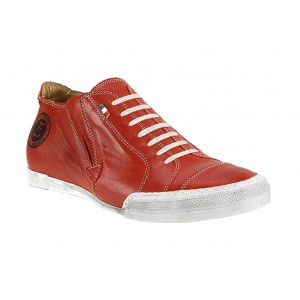 Pánské kožené sportovní boty červené
