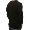 Elegantní pánský svetr černé barvy s kulatým výstřihem