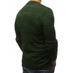 Pánský svetr s kulatým výstřihem v zelené barvě
