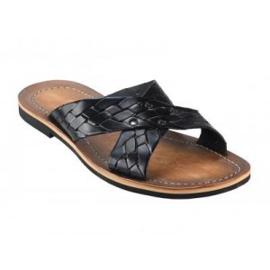 Pánské kožené sandály černé