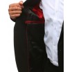 Pánské slim fit sako v černé barvě se zapínáním na knoflíky