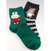 Veselé dámské vzorované ponožky s dětským motivem vánoc