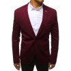 Sportovní pánské sako k riflím v bordó barvě