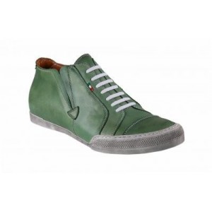 Pánské kožené sportovní boty zelené
