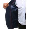 Sportovní tmavě-modré pánské sako se zapínáním na jeden knoflík