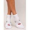 Originální bílé dámské ponožky s tváří ženy