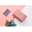Stylová dámská růžová peněženka na rámečkové uzavírání mincí