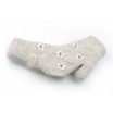 Zimní dámské rukavice na zimu s perlami