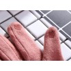 Dámské zateplené růžové rukavice s pomponmi