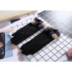 Zimní stylové dámské rukavice v černé barvě