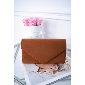 Stylová dámská listová kabelka v sametu v originální hořčicové barvě